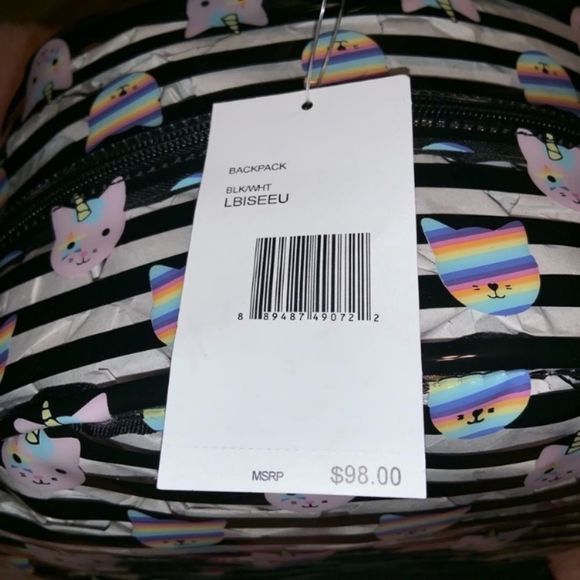 Betsey Johnson Unicorn Print Full Size Clear Backpack main image 4